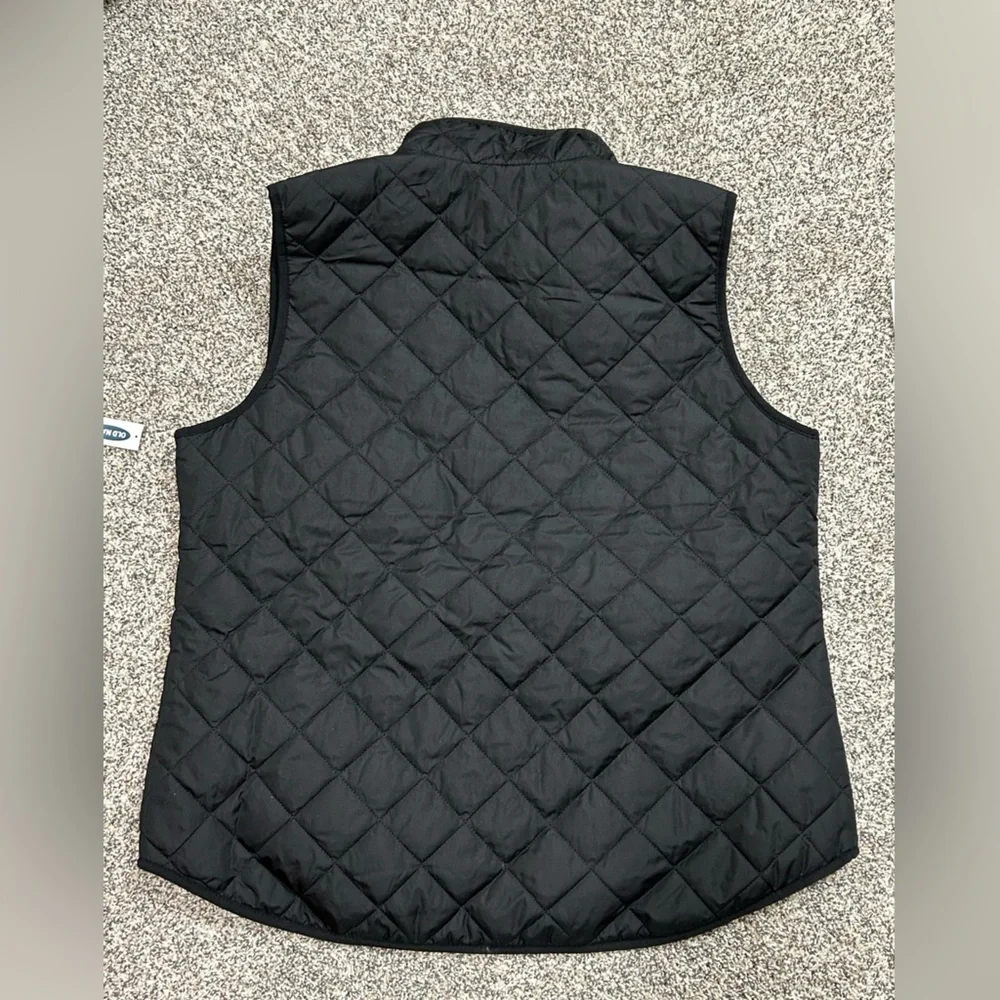 Old Navy Black Quilted Puffer Vest Women’s XL New - Picture 3 of 5